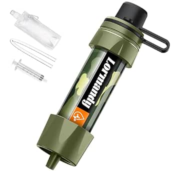 Portable Reusable Water Filter Straw with Water Pouch and Accessories