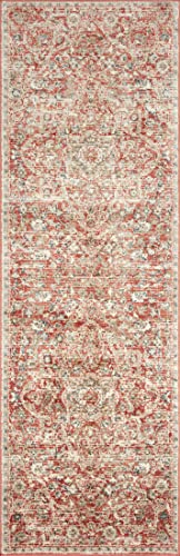 Alfombra Redonda Loloi Saban 3'9" x 3'9" Rust/Beige miniatura 5