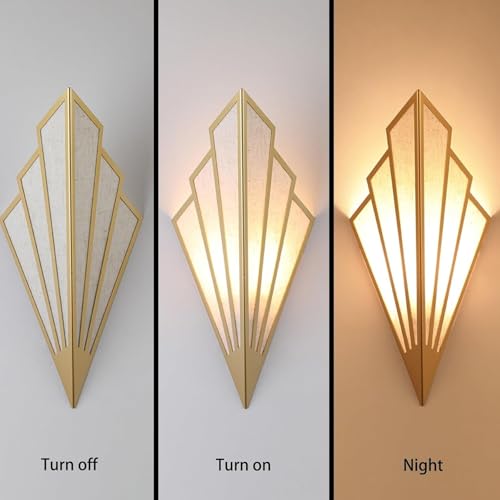 Lámpara de pared LED interior regulable dorada moderna para iluminación de escaleras 2