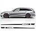 ZHHRHC Édition 1 Autocollant de décalque de Vinyle de Jupe de Rayure latérale de Course, pour Mercedes Benz Classe C S205 Estate C180 C200 C300 C63 AMG Accessoires