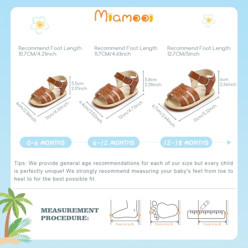 Image of Miamooi Infant Baby Girls Boys Sandals Summer Bowknot Crib Shoes Toddler Pu Leather Flower Soft Rubber Sole Dress Flats First Walker Shoes