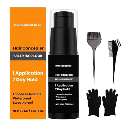 Spray Corrector Capilar para Pelo Fino | 50ml Cubre Raíces Instantáneo contra Calvas y Entradas | Fibras de Relleno Aspecto Natural para Hombres y Mujeres, Larga Duración