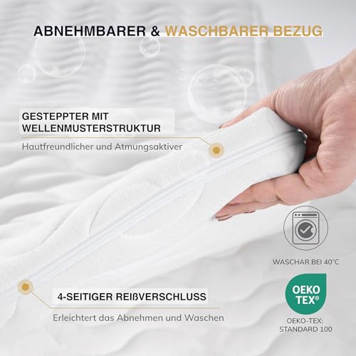 Surmatelas mousse 80x200 soulage le dos matelas trop ferme 7 cm - 4