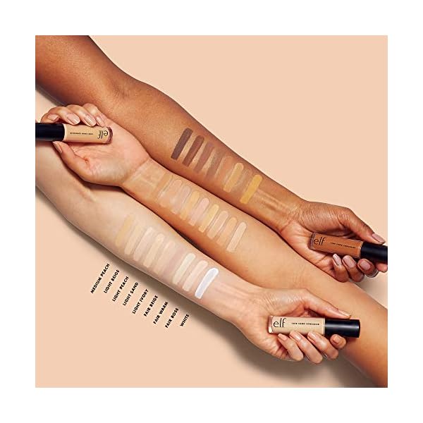 elf-16HR-Camo-Concealer-Full-Coverage-Highly-Pigmented-Matte-Finish-Fair-Warm-0203-Fl-Oz-6mL e.l.f. 16HR Camo Concealer, Full Coverage, Highly Pigmented Concealer With Matte Finish, Crease-proof, Vegan & Cruelty-Free, Fair Warm, 0.203 Fl Oz