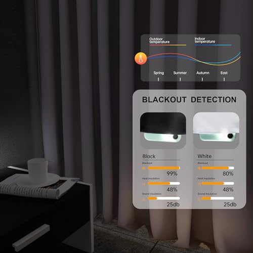 Room Divider Curtains Flexible Ceiling Tracks set Curtain track Ceiling Mount Blackout Curtain for Living Room Bedroom Ceiling Curtain Rod Privacy Dividers Panel W100xH108 Light Grey Drape&Black rail by hoeflife - Image 4