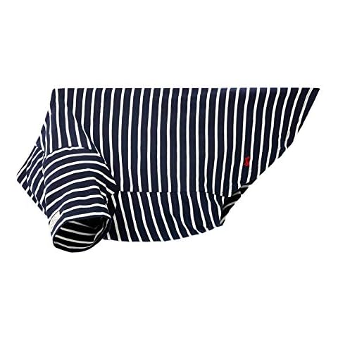Joules Navy Blue Striped Dog T-Shirt Cover