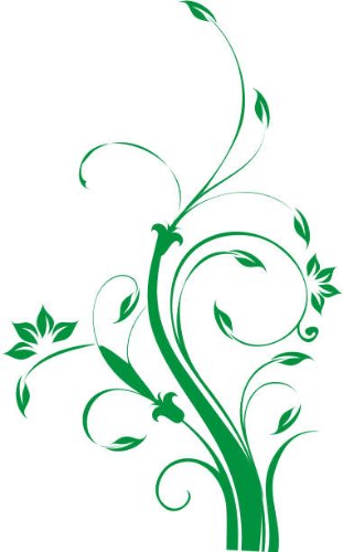 INDIGOS UG - Decalcomanie da muro - adesivi da parete - Murale - w310 Fiore Ramo Rami Albero Pianta Wall Sticker, marrone, 96x59cm - Decorazione per soggiorno, camera dei bambini, ufficio, scuola