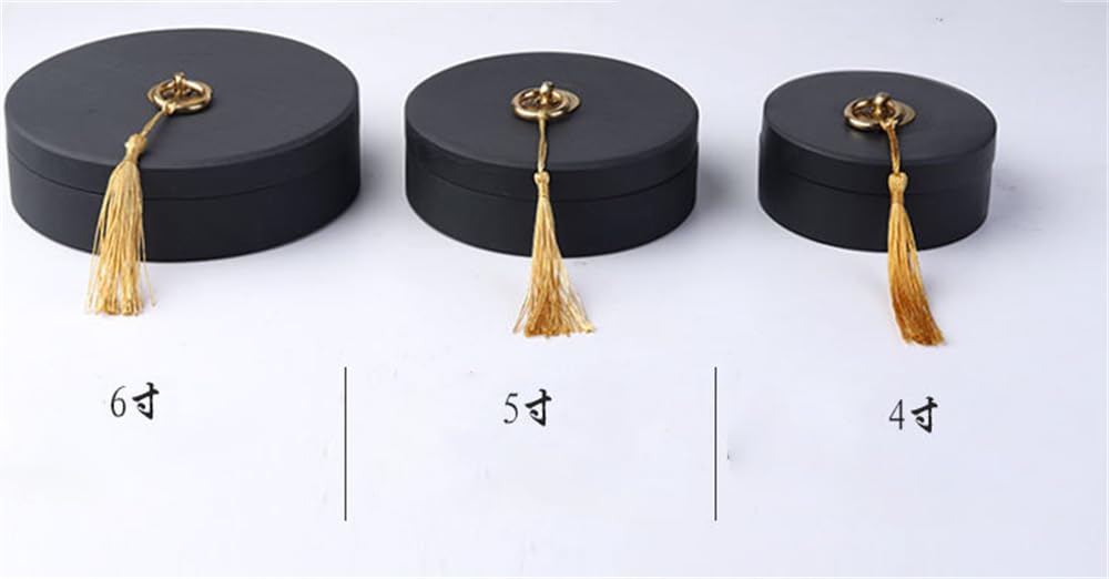 Amazon | Tonain墨池 黒 砚石円硯 歙州硯 天然原石，書道絵画ツール