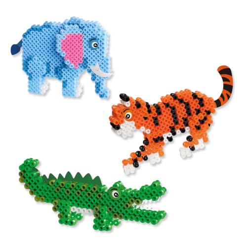 Perles à repasser Animaux Safari SES CREATIVE Crée des animaux en 3D comme un éléphant un tigre ou un crocodile. - vue 4