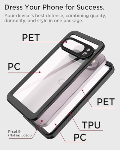 Funda impermeable Google Pixel 9 Pro Miimall carcasa completa resistente IP68 6