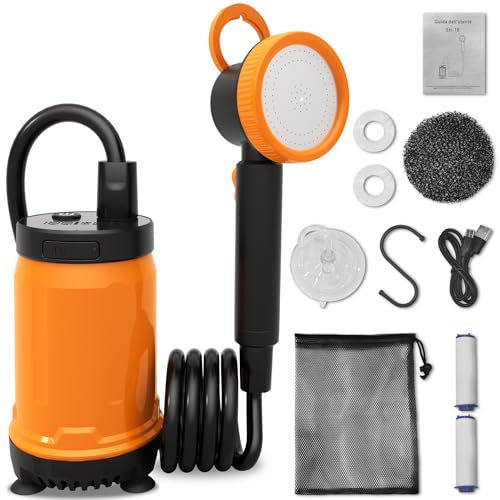 Douche de camping portable 8000mAh : finie l'eau froide en voyage de randonnée