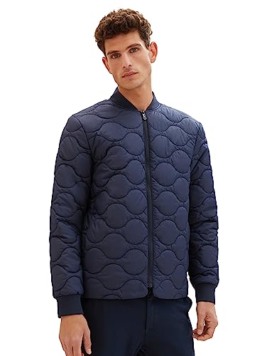 TOM TAILOR Herren 1037329 Lighweight Bomberjacke mit Steppung, 10668-sky Captain Blue, M – Ansicht 4