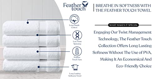 Delara Organic Cotton Luxuriously Plush Bath Towel Pack of 4 | GOTS & OEKO-TEX Certified | Premium Hotel Quality Towels | Feather Touch Technology|650 GSM Long Staple|Soft, Quick Dry & Ultra-Absorbent by Delara - Used condition - Image 6