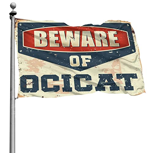 Drapeaux drôles pour garçons Ocicat grand drapeau mural humour 152x244