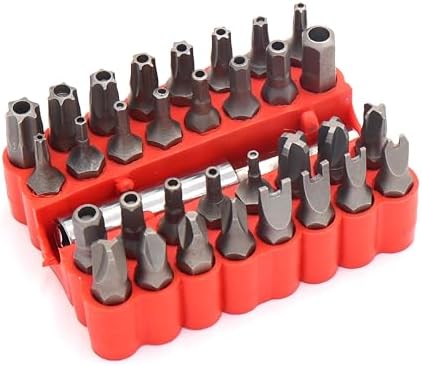 Castuvy 33 pcs Screwdriver Bit Set, Security Bit Tamper Proof Set of 1/4" Shank, Torx Screwdriver Bit, Star Screwdriver Bit with Holder image 4