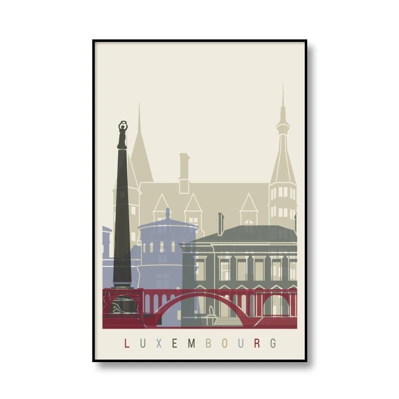 Peinture sur toile Luxembourg Baibexing art mural haut de gamme salon sans cadre