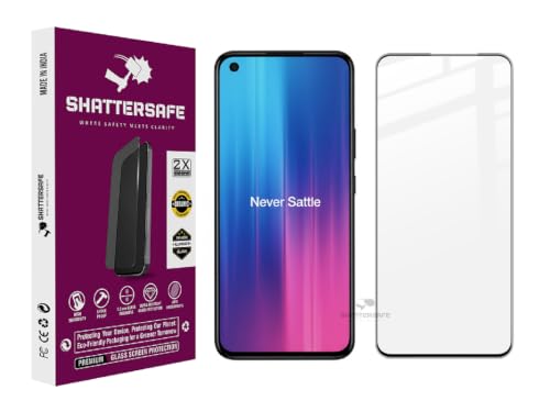 Image of Oleophobic Tempered Glass Screen Protector Compatible For Oneplus Nord CE 2 5G [Pack of 1]. Edge To Edge Full Screen Protection With Easy Installation Kit & Case Friendly Fit.