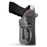 Holster for Full-Size Guns (Glock 17, 22, 31, 30S, H&K VP9, P30, CZ P10, P07), Brown Eco-Leather...