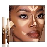 FeiCuiYun Dual-Ended 2-in-1 Cream Contour & Highlighter Stick Makeup For Face & Body – Waterproof, Long-Lasting, Suitable for All Skin Tones, 04#Nude Brown + Nude