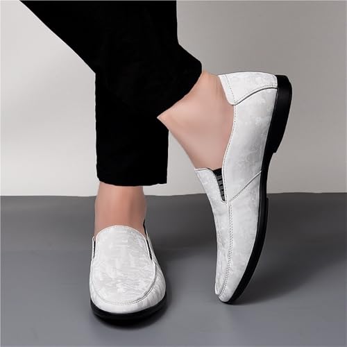 Anti-Slip Flat Heel Comfortable Loafers for Men Classic Party Slip-ons Loafers for Men Round Toe Suede Vamp2