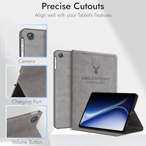 Image of Robustrion Cover for OnePlus Pad Go 2 12.1 inch Cover Case, Deer Cover Case for OnePlus Pad Go 2 Tablet Cover [Auto Sleep Wake Support] - Grey