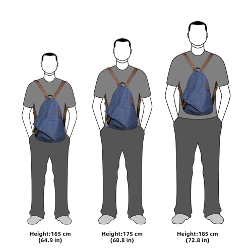 Image of KL928 Canvas Vintage Backpack - Large Casual Daypack Outdoor Travel Rucksack Hiking Backpacks for Men Women