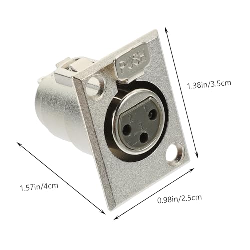 Conectores XLR de 3 pines resistentes KONTONTY clavijas de panel para audio sin interferencias 2