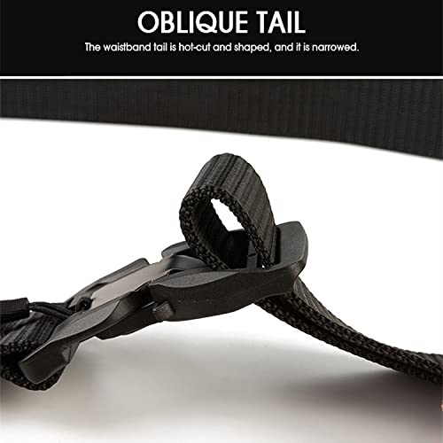 Tactical Belt Magnetic Buckle Quick Release Belt Casual Nylon Tooling Training Belt Men's Trousers Black Belt3