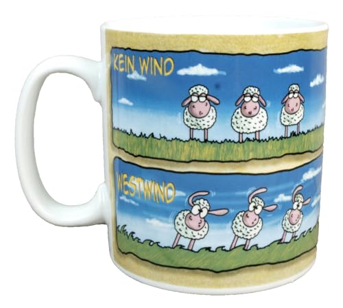 Großer Kaffeebecher Schafe Wind Hösti Becher Maritim Tasse Porzellan...