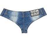 Yollmart Women's Sexy Denim Thong Cheeky Jeans Shorts