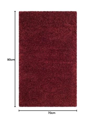 Image of Shaggy Super Soft Carpet for Home & Living Room Size - 5 X 8 Ft (Maroon)