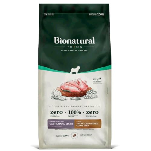 Bionatural Prime - Frango Cães De Raças Peq. Castrados ou Light 10,1kg