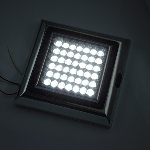Justech 12V Led RV Ceiling Dome Light with Switch 2 Pack 42 LED Bright Natural White RV Trailer Camper Interior Lighting