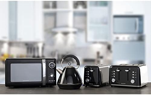 Daewoo SDA1655 Kensington 800W, 20L Digital Microwave | 5 Power Settings | Defrost & Cancel Control | 245mm Turntable Glass Tray | Digital Timer | Beep Indicator |[Energy Class A] - Black