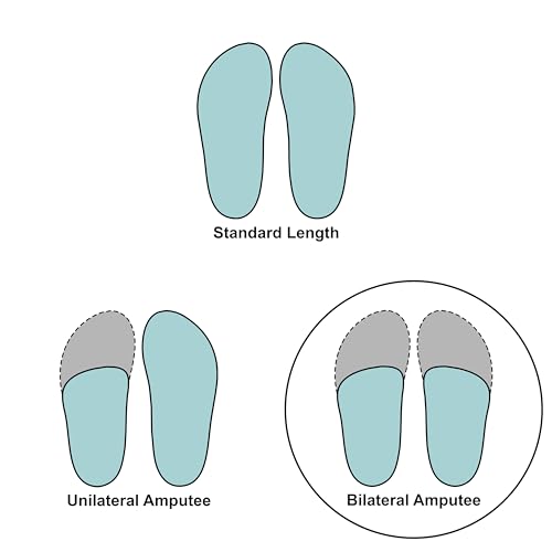 Transmet Qtr Crew Socks: Pair for Bilateral Partial-Foot Amputees (2 Transmet Socks Per Pair) (3pk)3