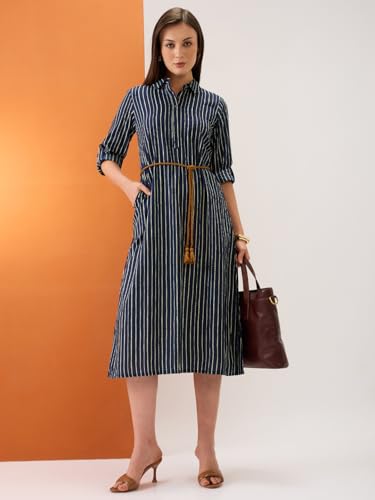 Image of Globus Women Ethnic Dress (GS578228 Indigo S)