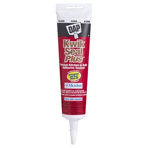 Dap 18546 Kwik Seal Plus Kitchen and Bath All-Purpose Adhesive Caulk Clear, 5.5-Ounce