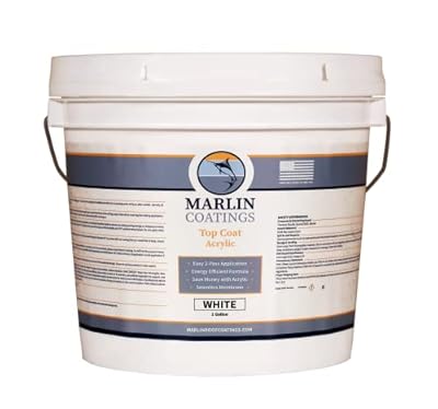 Acrylic Roof Coating – RV Roof Coating - Premium Elastomeric Waterproof Sealant - Designed for Your RV, Camper, Trailer, Commercial Building…(White, 1 Gallon)