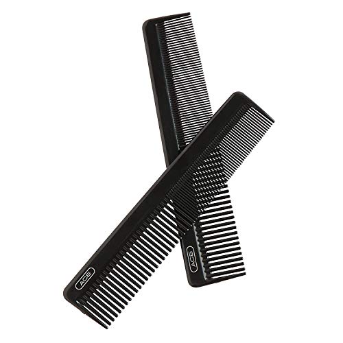Hair Ace Dressing Hair Comb, Black, 7.5 Inch (7.5 Inch (Pack of 2))