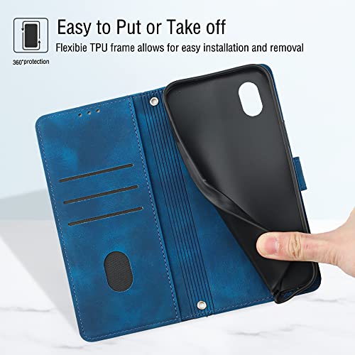 Imeikonst Case For Samsung Galaxy A10E/Galaxy A20E,Premium Pu Leather Wallet Case Flip Folio Case Built In Kickstand Card Holder Magnetic Closure Protective Cover For Galaxy A10E/A20E,Blue Ybg #TOP4