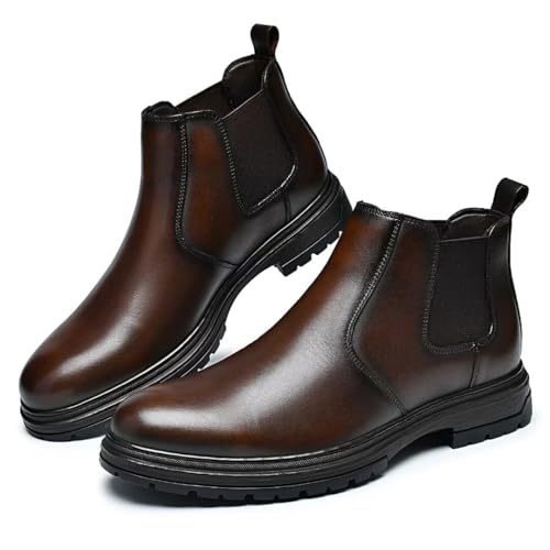 Image of Men's Chukka Boots Genuine Leather Ankle Boot for Men Classic Casual Oxford Style Footwear