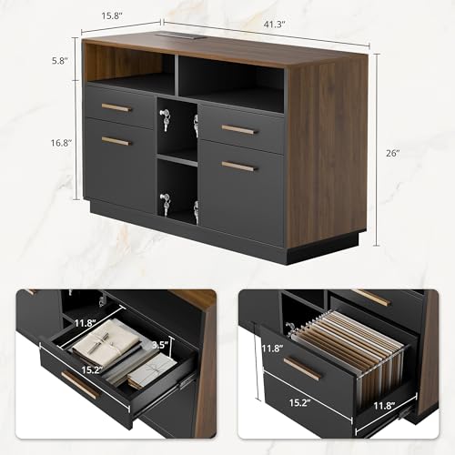 Image of ModernMate 4 Drawer File Cabinet with Lock for Home Office