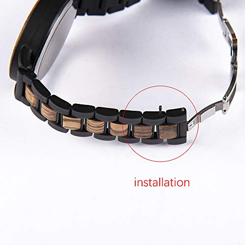 Wood Watch Link Removal Tool Watch Band Tool with 3 Extra Pins for Watch Repair Watches Band Adjustment (Tool-1)