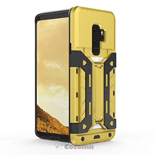 Cocomii Transformer Armor Galaxy S9+ Plus Funda Nuevo [Robusto] Incorporado Cartera Soporte Antichoque Caja [Militar Defensor] Cuerpo Completo Case Carcasa for Samsung Galaxy S9+ Plus (T.Yellow)