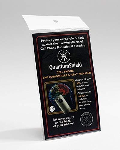Quantum Shield - Armonizador adhesivo (0,5 x 7 cm, negro/dorado), protección contra la radiación EMF para tablet, smartphone, portátil