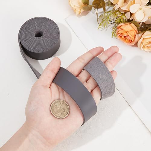 NBEADS 2.2 Yards PU Leather Strap, 2.5cm Wide Flat Leather Straps for Single Sided Tooling DIY Arts & Craft Projects - Image 3