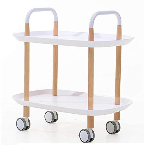 - Mesa auxiliar, mesa de esquina de sofá de madera con polea, mesa de centro para sala de estar, armario lateral, mesa pequeña para espacio, 5 colores, 23 × 15 × 24 pulgadas, estilo moderno (color