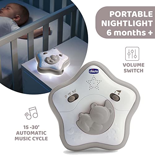 chicco 10473000000 2-in-1 regenbooglaken voor kinderbed met licht en melodieën Sky Play Arch, neutraal beige, 1 count… - Image 6