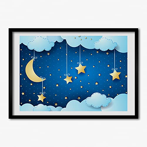 Cadre photo MDF 70x50 cm Tulup Peinture Ciel La Nuit pour affiche et tableau