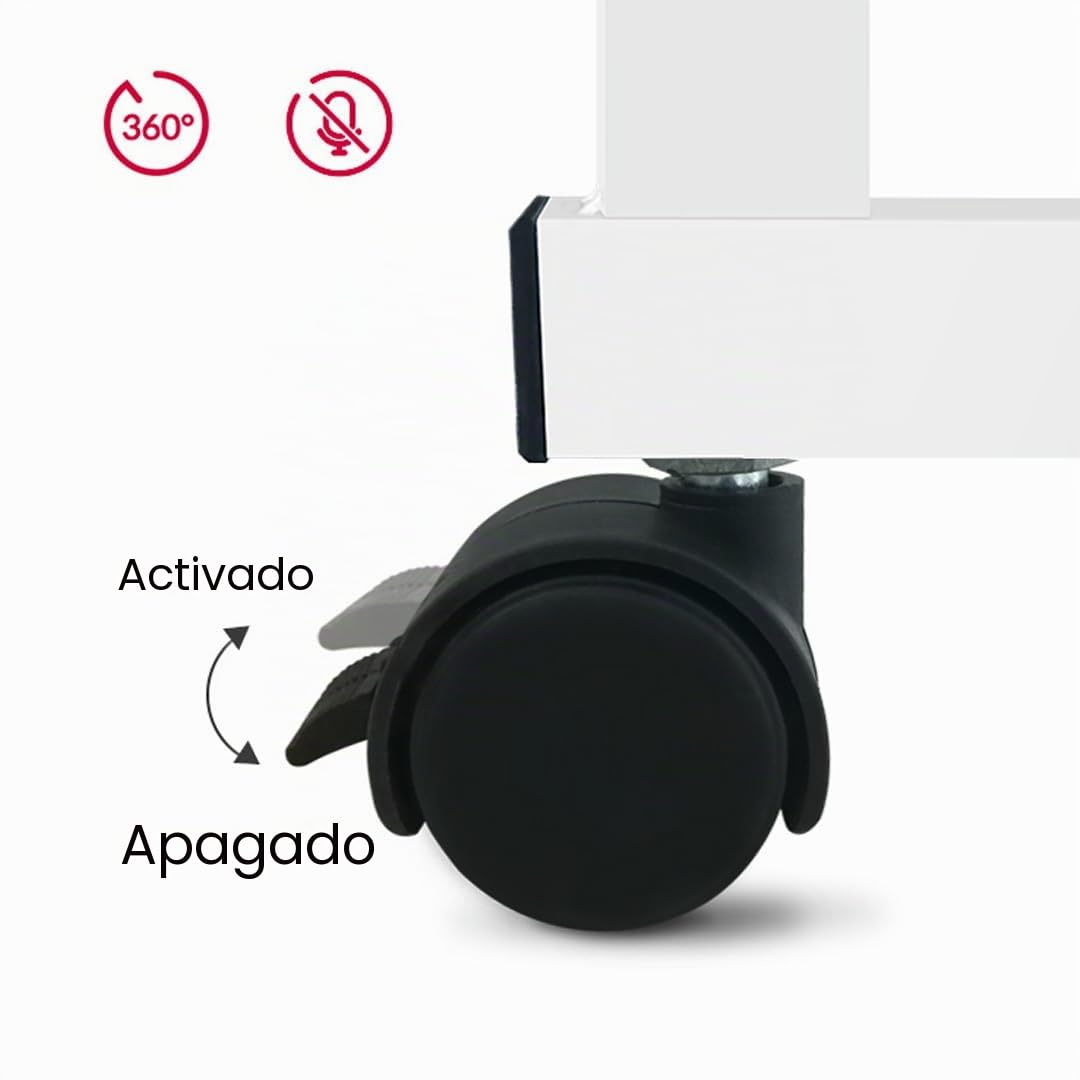 Mesa Auxiliar para Cama, Altura Ajustable, Plegable, con Ruedas, Mesa de Aseo móvil de Madera para Cama de 55 x 32 cm, Mesa Auxiliar móvil Flexible para sofá